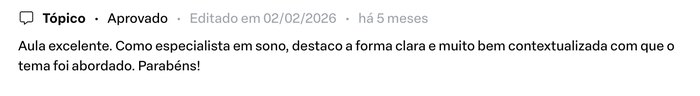 Depoimento de aluno