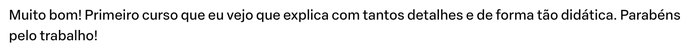 Depoimento de aluno