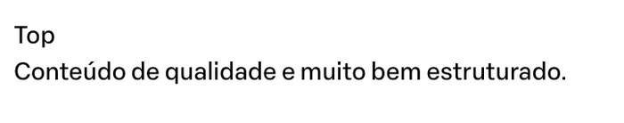 Depoimento de aluno