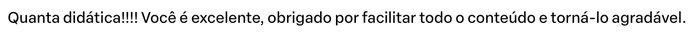 Depoimento de aluno